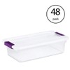 Sterilite 17511712 6 Quart Clearview Latch Box Storage Tote Container