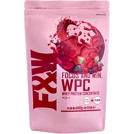 F&W(エフアンドダブリュー) プロテイン ホエイプロテイン WPC アミノ酸スコア100 国内製造 ミックスベリー 600g×1個