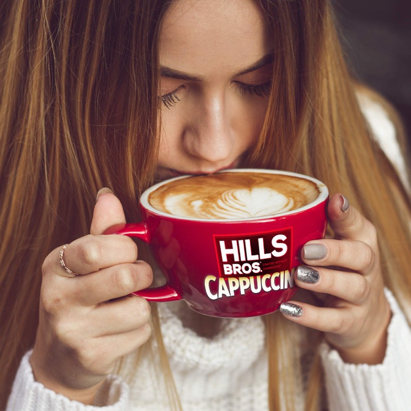 Hills Bros Instant Decadent Classic Cappuccino Mix with a Hint
