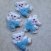 White Bear DIE CUTS - WHITE FUZZY BABY BOY BEAR
