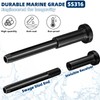 Toscoco 14 Pack Black Cable Railing Kit Invisible Receiver&Threaded Stud