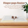 Mabor Walnut Dog Page Holder - Smooth Wood Thumb Bookmark