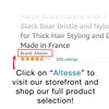 Alteste hairbrush with pure wild boar bristles, 13-row, black
