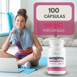 NAIMA Inositol, 100 Cápsulas  Suplemento Alimenticio 100 Puro Ingredientes Naturales, Sin Aditivos  Equilibrio Hormonal y Bienestar Emocional Mujeres 