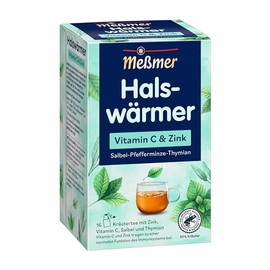 Meßmer Neck Warmer | Vitamin C & Zinc | 16 Tea Bags | Gluten Free | Lactose Free | Vegan