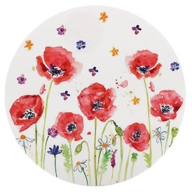 The Leonardo Collection LP94788 Poppy Field - Floral 16cm Trivet, Round, Fine China, Boxed