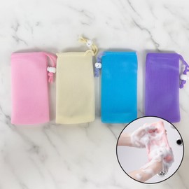 Bathroom essential item: 8-layer foam net set of cleansing soap for bathing and washing, 1 set / 욕실 필수템 목욕 세안 겸용 클렌징 비누 8겹 거품망 세트, 1세트