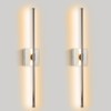 Goosebrite Modern LED Wall Sconces Set of Two, Hardwired Wall