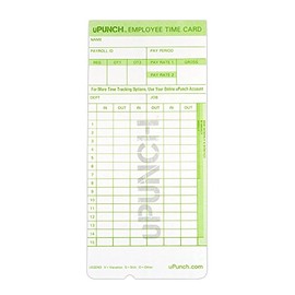 100 uPunch Time Cards for HN3000