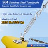 TooTaci 10PCS M6 Turnbuckle 304 Stainless Steel Turnbuckle Hook and