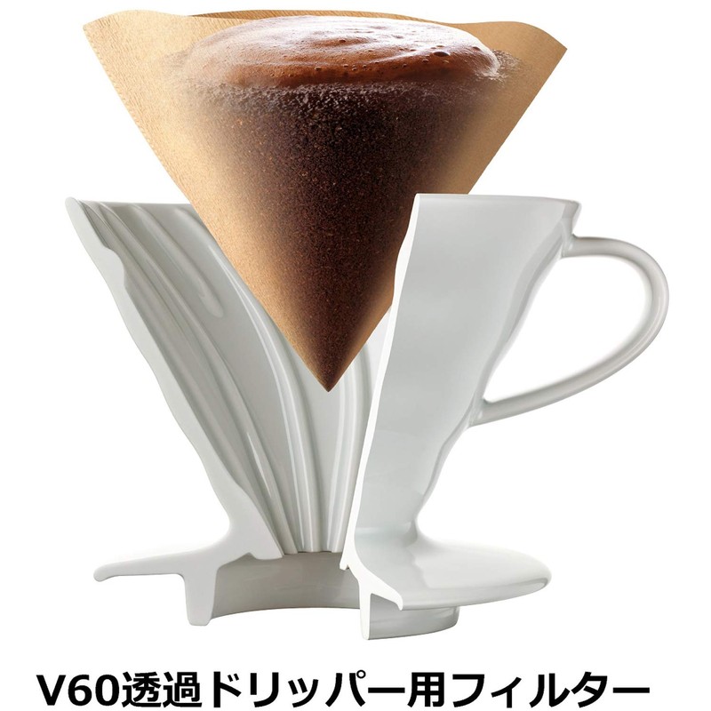HARIO VCF-03-100W Paper Filter for V60 | 03W, 1 to
