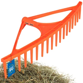 KOTARBAU® Leaf Rake Plastic without Handle 18 Prongs L: 64 cm Orange Rake Hay Rake Lawn Rake Wide Garden Lawn Rake Grass Rake Leaf Rake Plastic Leaf Rake Leaf Rake