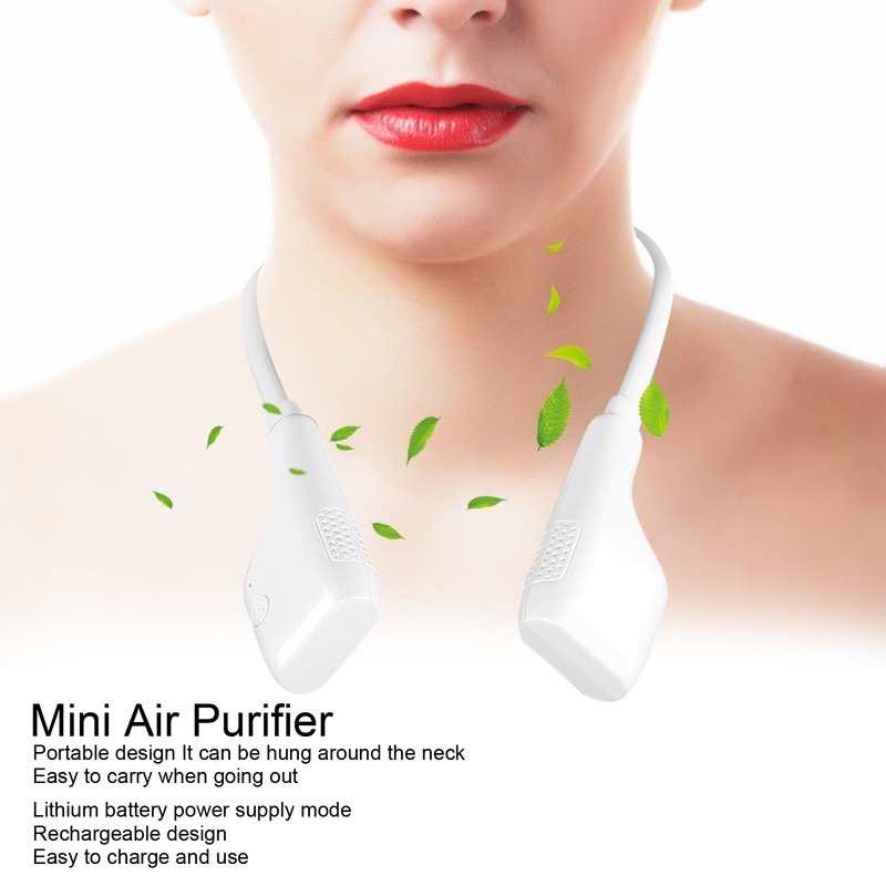 Mini Portable Wearable Air Purifier Rechargeable Neck Hanging Negative Ion