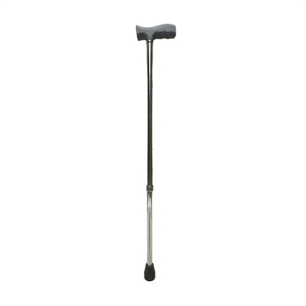 GOLINGO Bastón Ortopédico Ergonómico de Agarre Suave Caña Ajustable en Altura Cuerpo de Aluminio con Goma Antiderrapante