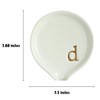 COLLECTIVE HOME - Ceramic Coffee Spoon Rest, Monogram Ceramic Spoon