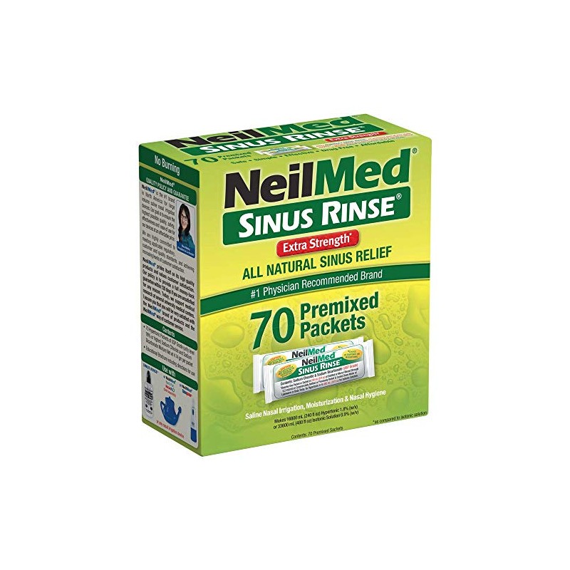 NeilMed's Sinus Rinse Extra Strength Pre-Mixed Hypertonic Packets-for Sinus Relief,
