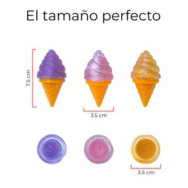 Set de 3 Brillos Labiales Novelty con Diseño de Helado - Aromas Dulces para Niñas y Adolescentes Buscas un toque de diversión y color para tus labios? ¡El set de labiales Novelty Ice Cream es la respuesta! Inspirado en los deliciosos helados, este set de