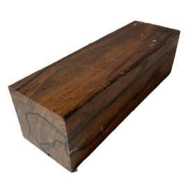 Rose Macassar Ebony Hardwood Blank 2x2x12 Inch Lumber for Craft Woodworking Projects Knife Handles Door Knobs Lathe Woodturning Gift Idea