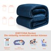 EHEYCIGA Fleece Blanket Navy Throws for Sofas Fluffy Warm Soft