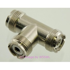 By W5swl UHF Female Coax Connector Adapter Tee Coax Connector RF Adapter