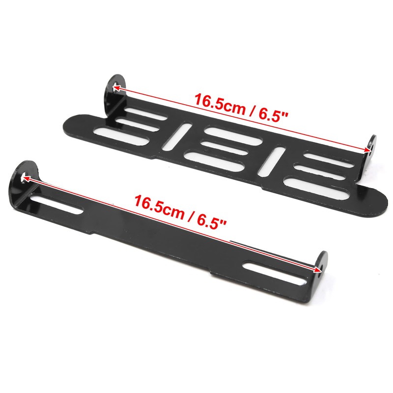 sourcingmap Black Universal Motorcycle Adjustable License Number Plate Frame