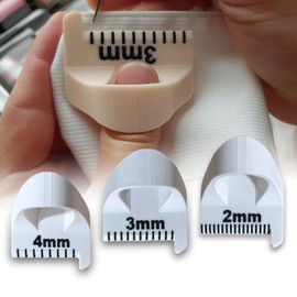 Template for Sewing with 3 Sizes, Sewing Template Kit for Consistent 4mm, 3mm & 2mm Stitches, DIY Sewing Aid, Precision Stitch Guide Tool for Sewing, Quilting and Hand Stitching