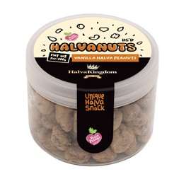 Halva Kingdom Tahini Halva Covered Sweet Gourmet Nuts (VANILLA HALVA PEANUTS)
