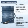 3/8'' Pressure Washer Hose 100FT - Kink Resistant Steel Wire