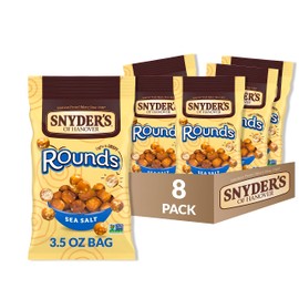 Snyder's of Hanover Pretzels, Rounds, Sea Salt, 3.5 Oz (Pack of 8)