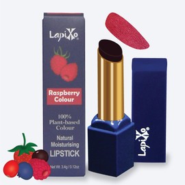 LAPIXO 100% Plant-based Color, Edible Natural Moisturizing Lipstick, Antioxidant-rich Superfood Ingredients | Natural Matte Vibrant Color | Made in Australia | Clean Beauty (Raspberry color)