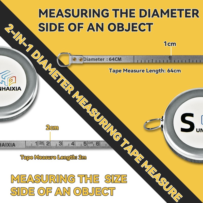 Tape Measure for Pipe Diameter, Precision Measuring Tape 2 m