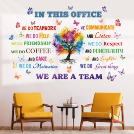 DECOWALL DS9-8086 Office Quotes Wall Stickers Decals Decor for Positive Sayings Peel and Stick Motivational Teamwork Company Art We are A Team Gift Classroom