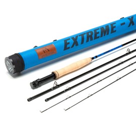 Maxcatch Extreme-X Fly Fishing Rod with Extra Tip Section, Fast Action, Carrying Tube Included (6wt 9')