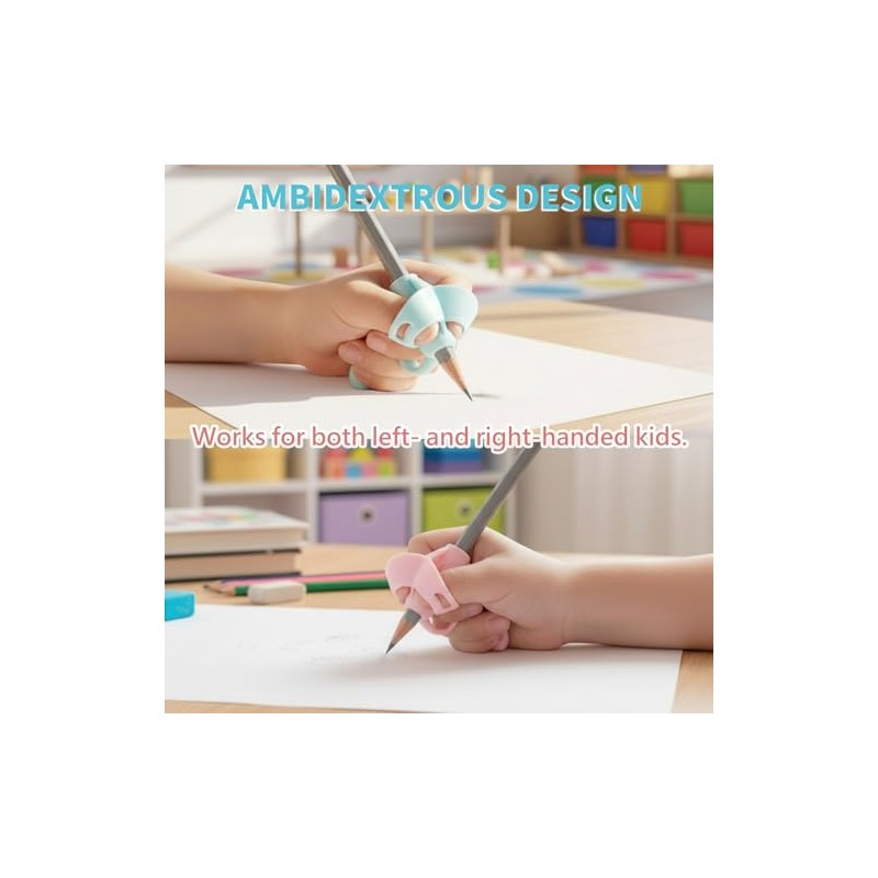 5 Pieces Ergonomic Pencil Grip, Writing Aid, Posture Correction, Improves