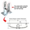 eoere 4 PCS 4 Hole Bolt on Rear Trailer Leaf