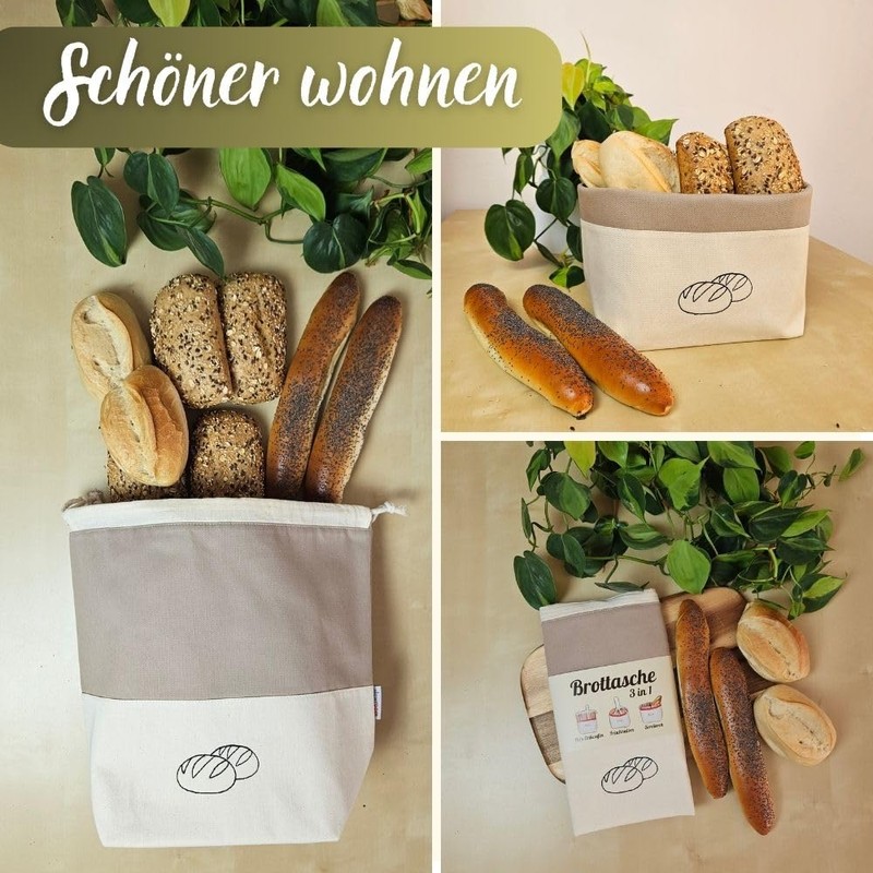slowroom Bread Bag for Bread Storage and Keeping Fresh 3