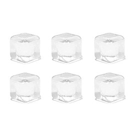 Kikkerland - Reusable Ice Cubes, 30 Pack, Clear Plastic Ice Cubes, Filled with Pure Water for Freezing
