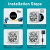HG Power 8 Inch Kitchen Exhaust Fan, 576CFM Metal Attic