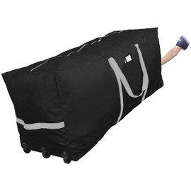 Primode Christmas Tree Storage Bag, Fits Up to 9 foot Tall Xmas Holiday Trees 28" X 16" X 60" Extra Large Heavy Duty Xmas Box Container with Wheels (Black)
