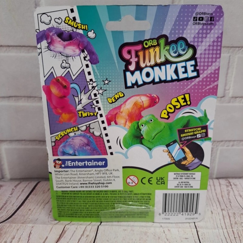 ORB Orginal Funkee Monkee Bendable Novelty Toy Figure Ages 3+