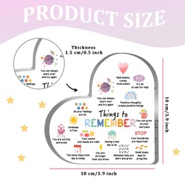 Mental Health Decor, Therapy Mental Health Decorations, Therapy Anxiety Decor Sign, Psychotherapy Affirmations Heart Acrylic Sign, Mental Health Gifts for Social Worker Classroom School Counseling