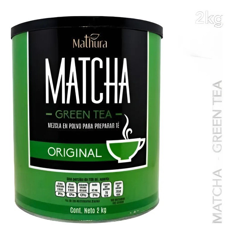 Te Matcha Green Tea 1 Lata De 2kg Marca Mathura