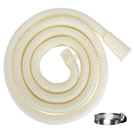 Washing Machine Drain Hose, Extension Hose, PVC Hose with Clamp Included, One-touch Connection, For Washing Machines, Easy Installation, Hole Diameter 1.3 - 1.7 inches (32 - 42 mm) (1.5 m)
