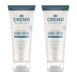 Cremo Sensitive Shave Cream (2 Pack), Astonishingly Superior Ultra-Slick Shaving Cream for Men, Fights Nicks, Cuts And Razor Burn, 6 Fl Oz
