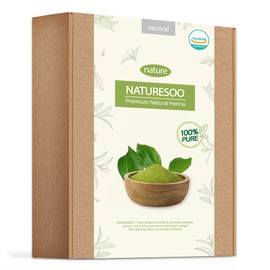 Naturesoo Natural Henna Dye 100% Gray Gray Cover 8 colors, neutral (nutrition + colorless), 1 piece / 네이처수 천연 헤나염색약 100% 새치커버 8가지컬러, 뉴트럴 (영양+무색), 1개