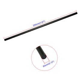 Ohamtes 10 Pcs Diameter 3mm Carbon Fiber Rod, Solid Brushed Rod Length 200mm, Used for Kites, Remote Control Aircrafts, DIY Item Frames or Support Rods