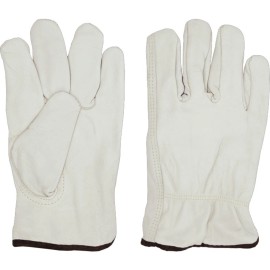 Ironwear 4189 Buffalo Leather Gloves, Alabaster, Durable Work Gloves Medium