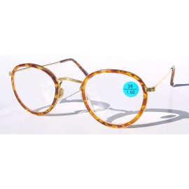 by De'Vons Optics Inc. Est. Since 1983 NWT Vintage 90's Round Metal Double Rim Reading Glasses +2.25 (Tortoise)