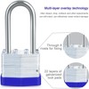 2 Pack Padlock with Keys,40mm Long Shackle Padlocks Outdoor Heavy