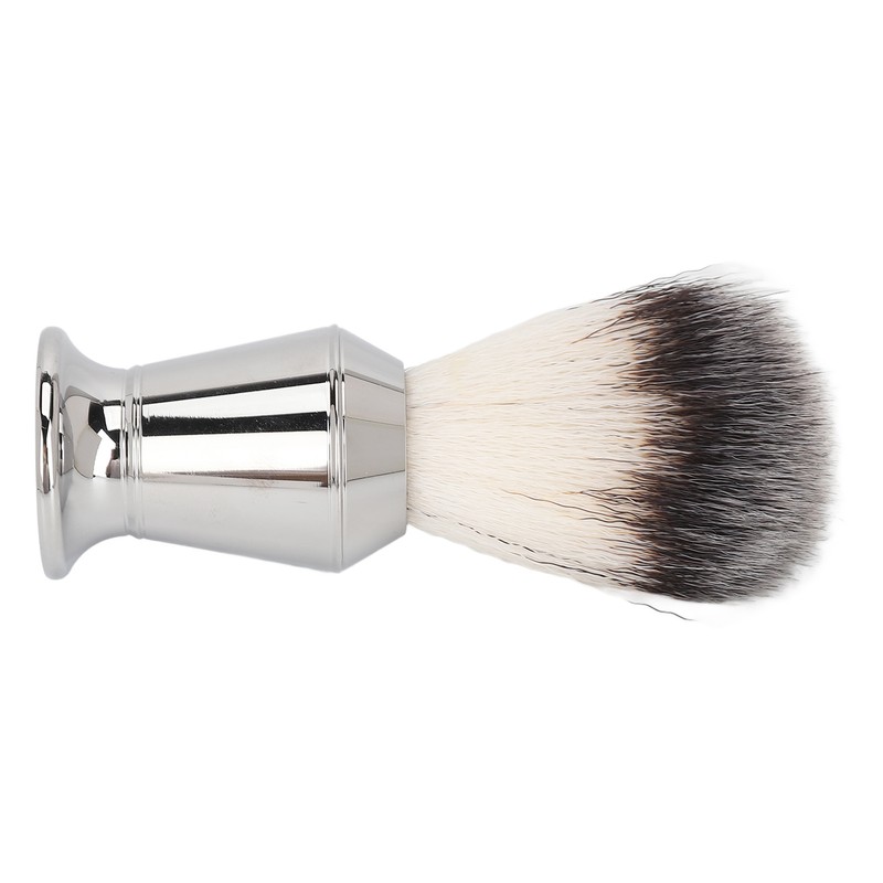 Beard Foam Brush Fine Synthetic Bristles Stainless Steel Fast Dry